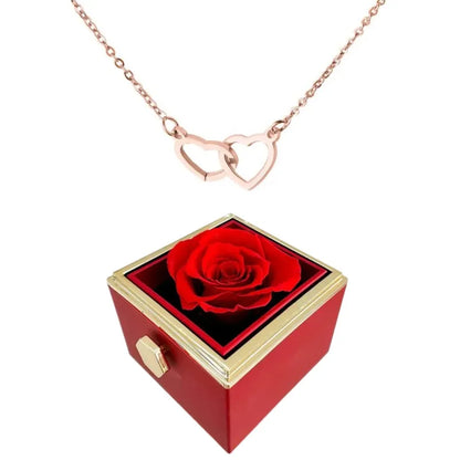 Forever Rose Box & Interlocking Hearts Set